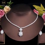 Luxury White Gold Plated Big Zircons Jewelry Set