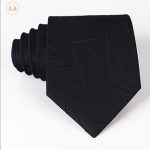 100% Polyester Premium Quality Black Textured Tie