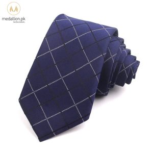 Premium Quality Blue with White Stripped Tie