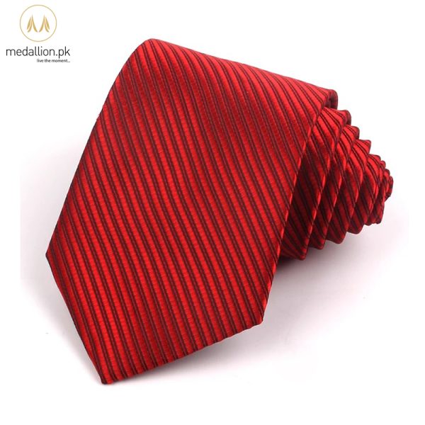 Premium Quality Red Stripped Tie