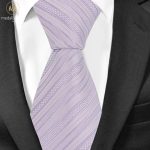 Premium Quality Light Purple Stripped Tie