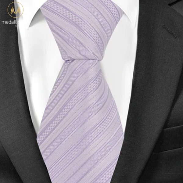 Premium Quality Light Purple Stripped Tie Premium Quality Light Purple Stripped Tie
