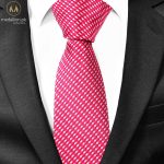 100% Polyester Premium Quality Red & White Dotted Tie