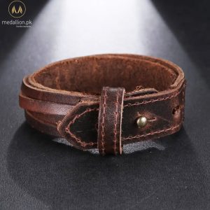 Brown Genuine Leather Multiple Layers Bracelet